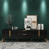 Modern TV stand with two drawers and cabinets for media storage main product image